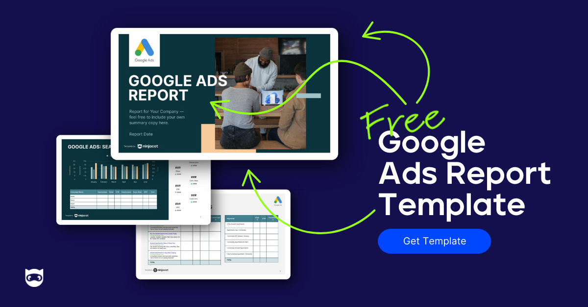 Google Ads Report Template Free Slide Template Download